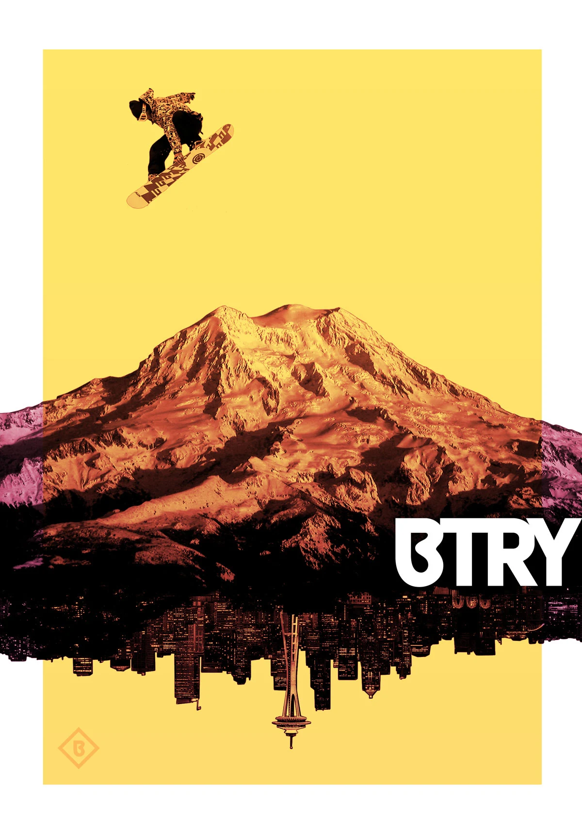 BTRY snowboard apparel poster